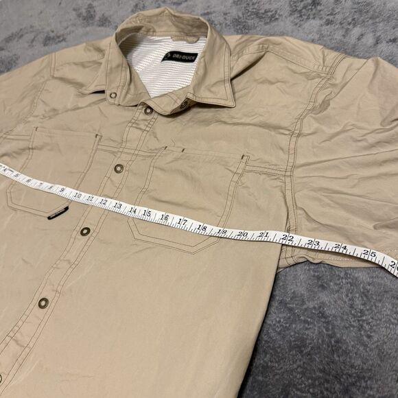 Dri-Duck Men’s Khaki Short Sleeve Fishing Shirt Size L Large - Picture 5 of 5